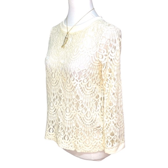 Banana Republic Lace Back Button Detail Blouse - Picture 3 of 5